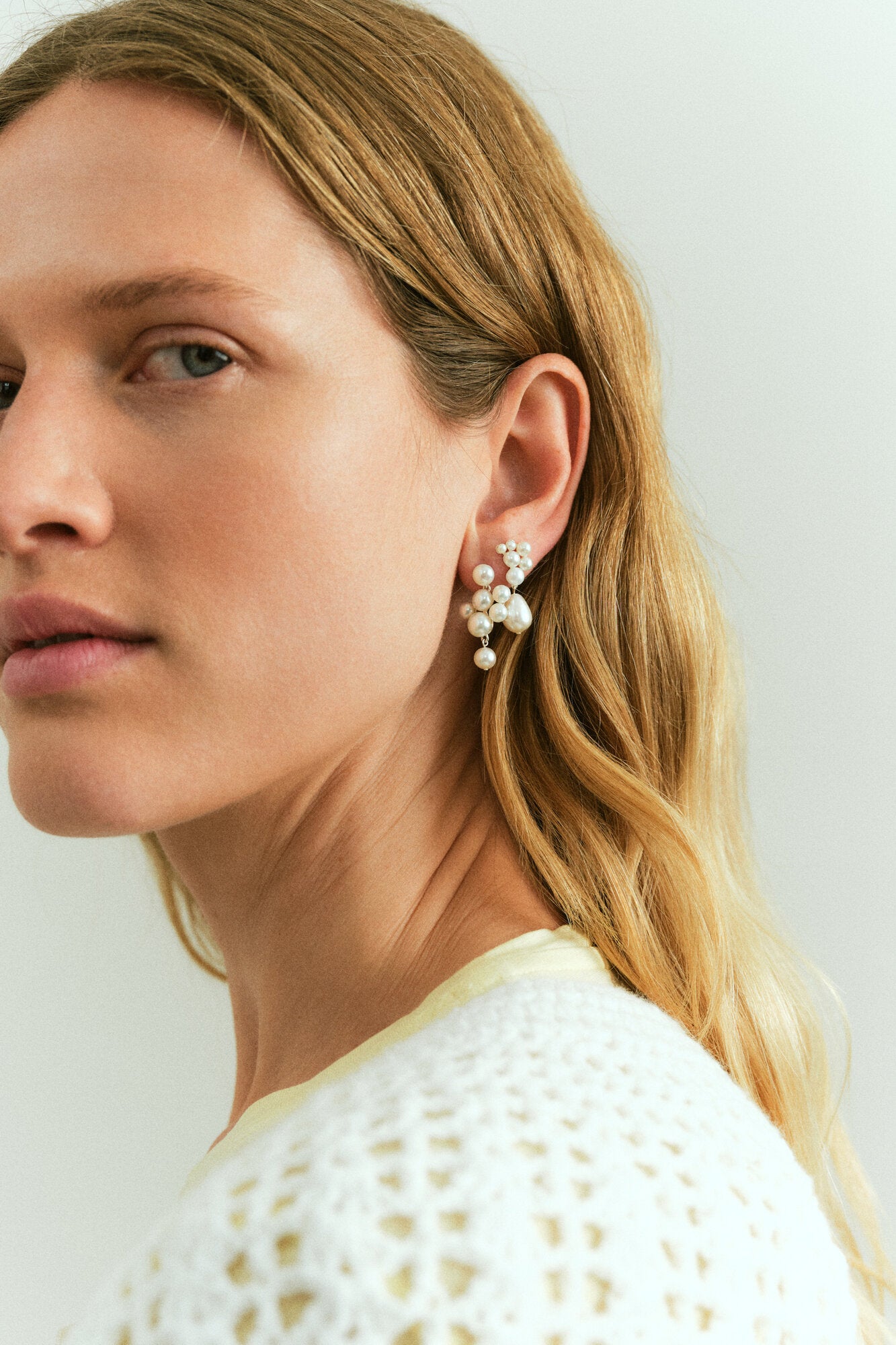 Blossom øreringe - forgyldt